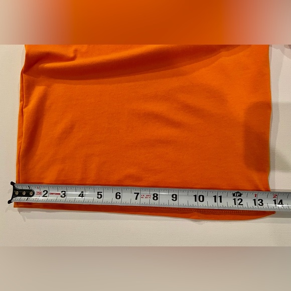 Heart & Hips 90’s Long Sleeve Orange Dress Sporty Mini Hooded Y2K - Picture 3 of 10